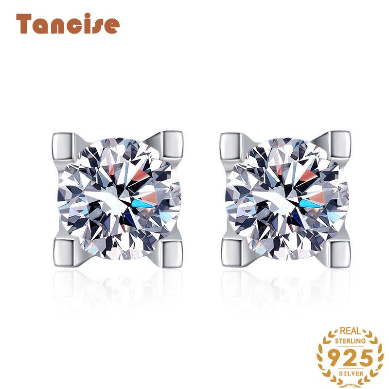 Tancise Moissanit Silber Ohrringe Tropfen Ohrringe für Frauen Hochzeit Party Geschenke_voghion.com