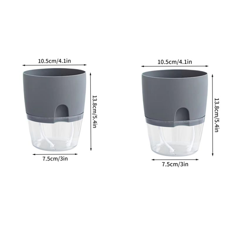 Self Watering Flower Pot Plastic Hydroponics Plants Pot Succulent Potted Planters Transparent Home Office Desktop Decoration