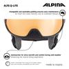 ALPINA ALTO Ski and Snowboard Visor Helmet with Mirror Eyeglass Adjustable Size Q-LITE Visor, Compatible, (59-63 cm)