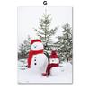 Cuadro de paisaje de invierno, pintura en lienzo, arte de pared, pino, coche rojo, casa de pino, árbol, póster e impresión para decoración del hogar, regalo de Navidad