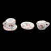 1Set/2Pcs 1:12 Dollhouse Miniature Cherry Ceramic Cup Saucer Kitchen Tableware Model Decor Toy Doll House Accessories