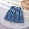Girls' Summer Denim Short Skirt Children's Baby Korean Fashionable Half Skirt