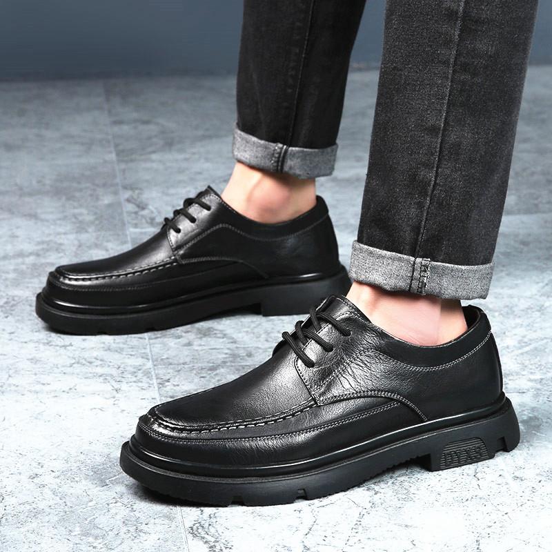 Business  Men Sneakers Height Increase Insole 5Cm Man Lift Elevator Shoes Sports Tall  Leather