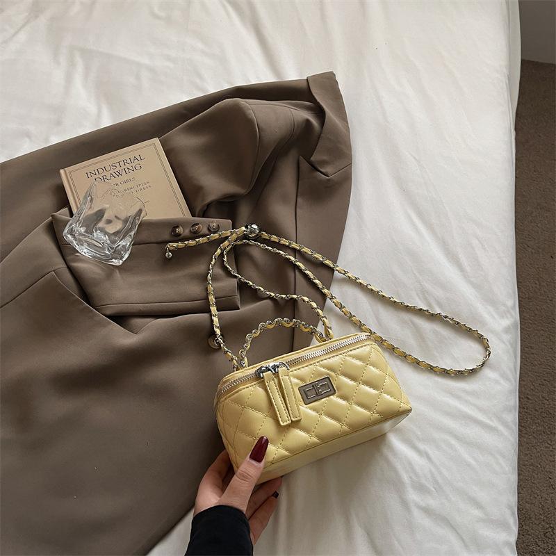 Raute Stickgarn Tasche Damen neue Sommer vielseitige Kette Umhängetasche modische tragbare Box kleine quadratische Tasche