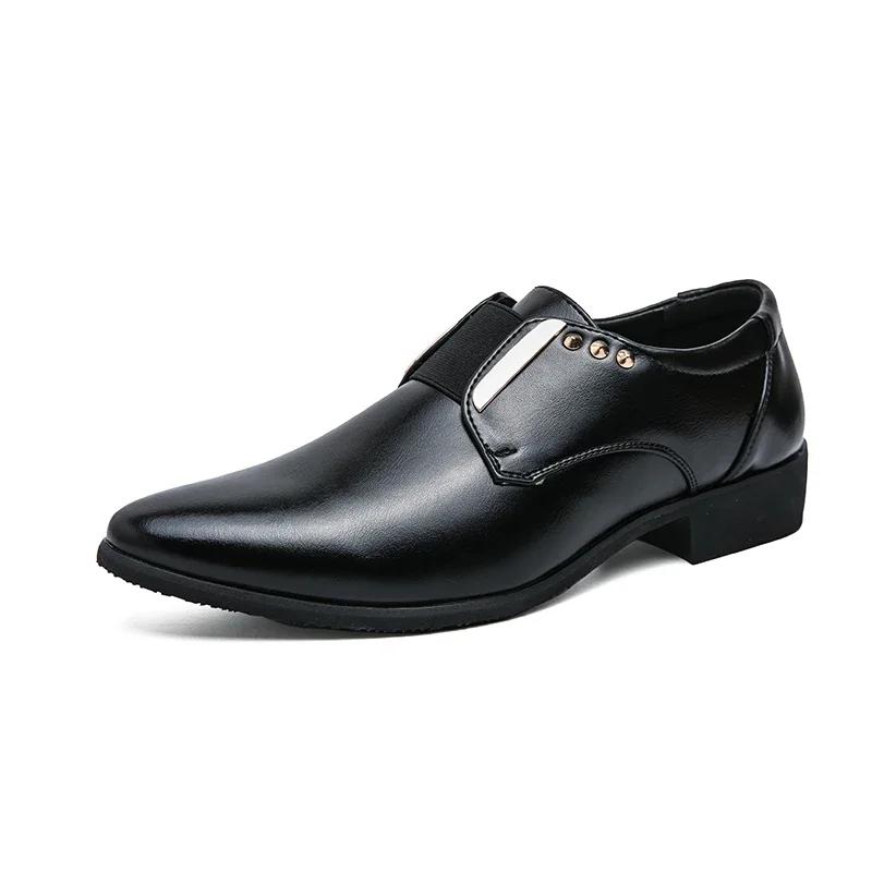 Spring Black luxury shoes Men's designer  Brown leather shoes for men Comfortable Casual shoe Dress loafers shoes man