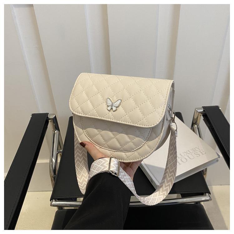 

Сумка Niche Design женская 2024 новая модная простая сумка-мессенджер с бриллиантами летняя ретро-сумка-седло белый