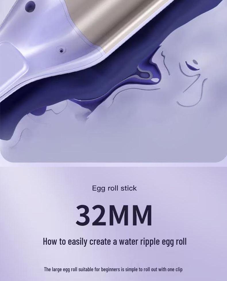 French Curling Iron: Splint Egg Roll, Negative Ion Hair Care, Safe Heat, 4-Speed Quick Styling