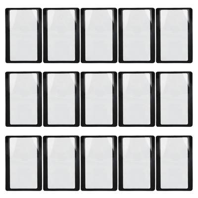 Magnifier Sheet Lightweight Portable Card Size Magnifying Glass for Makeup Reading Small Prints 15pcs