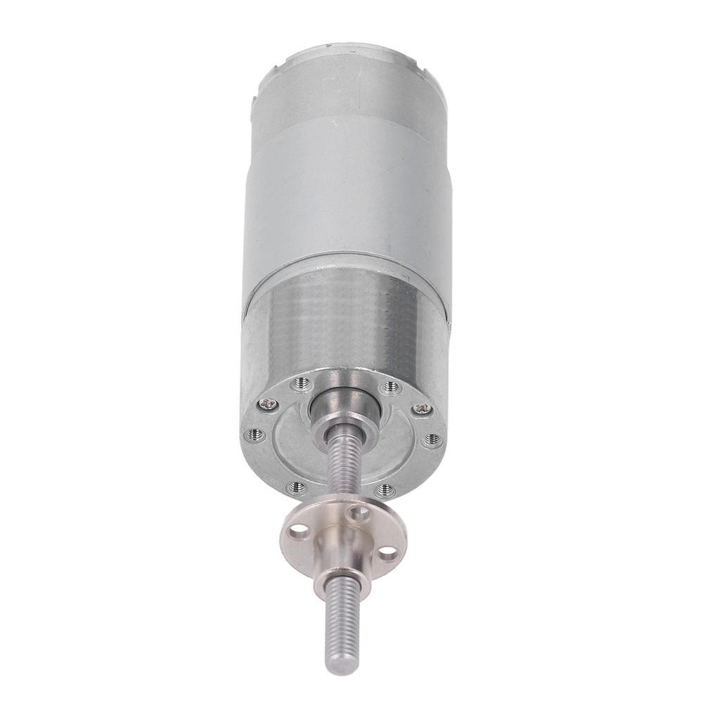Self Locking DC Worm Gear Motor with Flange M6 Rotating Shaft Thread Speed Reduction Geared Motor