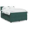 VidaXL Slatted Bed Base and Mattress Dark Green 140x200cm Velvet 3290055