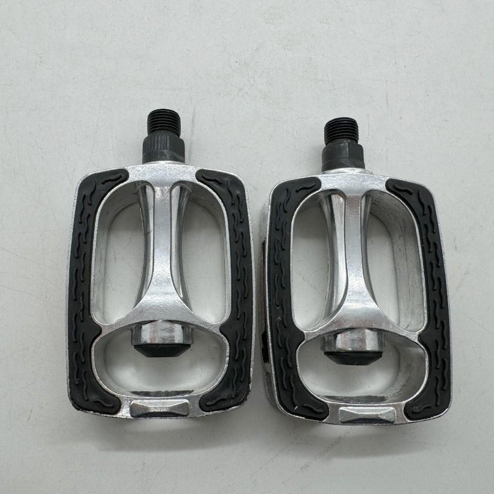 Retro Aluminum Alloy Bicycle Pedals Safety Reflective Strips Bike Pedals Durable Non-Slip Road Bike Pedals Outdoor Sports