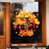 Chinese New Year Window Sticker Wealth Tree Static Sticker Non-adhesive Window Decal for Glass Doors Walls Furniture Festive Decor