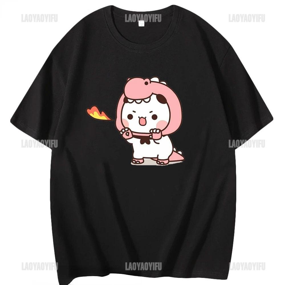 Tricou Kawaii Bubu Dudu pentru fată Tricou cu urs panda din desene animate Îmbrăcăminte unisex Tricou casual de vară Tricou Tricot Femeie Topuri din bumbac Unisex