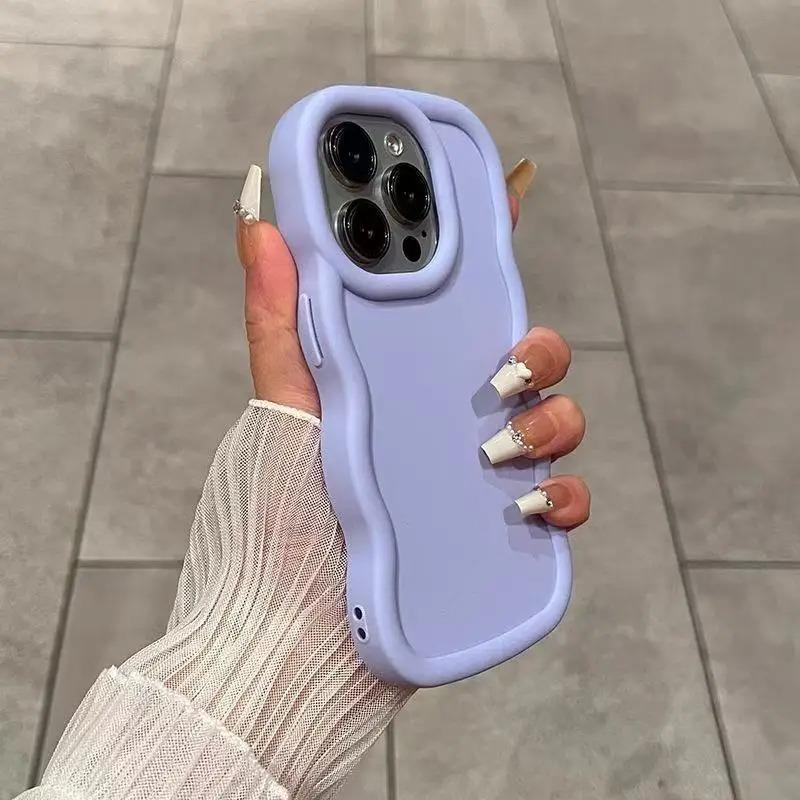 For Redmi Note 14 13 12 11 Pro Plus 12S 11S Pro+ 5G 4G Phone Case 3D Wave Cute Macaron Candy Color Soft Cover