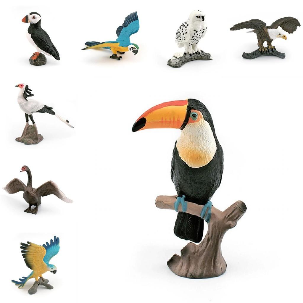 Natureinspired Bird Statue White Head Eagle Plastic Animal Figurine For Display