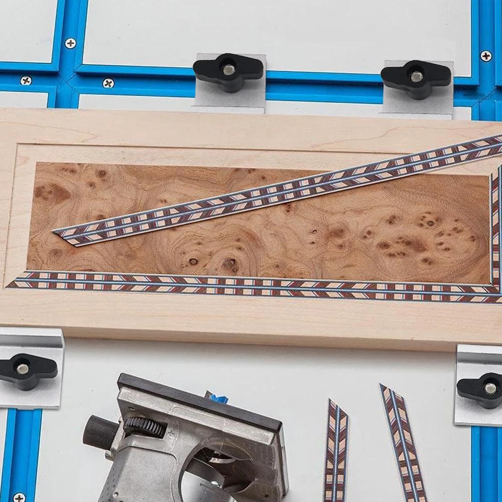 4pcs Bi-Directional Short Stop Kit Replacement T Track Stop Block For T-track Table System Woodworking Tools