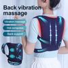 Back Brace Posture Corrector with Heating & Vibration for Women and Men Shoulder Straightener Adjustable Full Back Support Gift