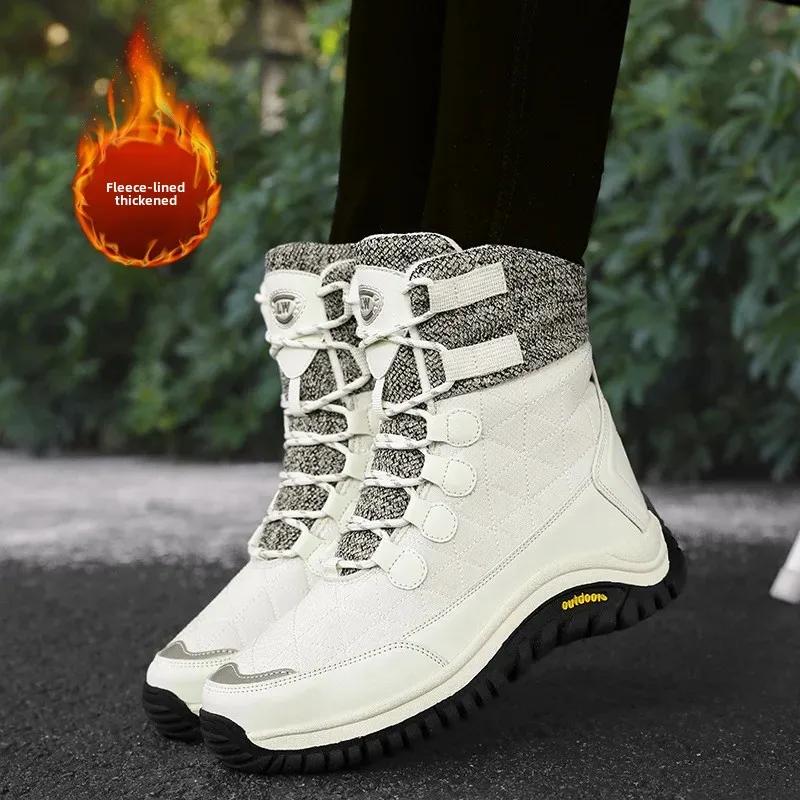 High Quality Winter Women's Plush snow boots Outdoor Waterproof Warm Plush women's boots Comfort Platform Boots botas para mujer