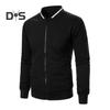 Herrenjacke Herbst Winter Einfarbig Waffelstruktur Sweatshirtjacke mit Taschen Reißverschlussleiste Lässige Oberbekleidung Sportliche Kleidung