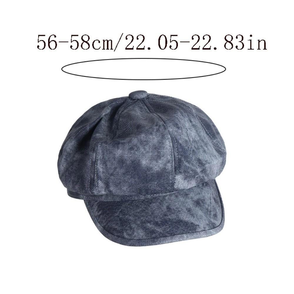 Retro British Style Pu Leather Beret Casual Black Brown Painter Hat Octagonal Cap Autumn Winter Women's Beret Lady