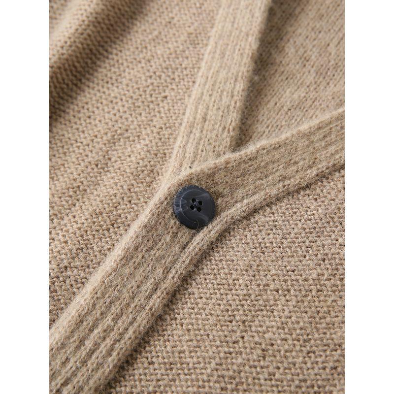 Italian Order! Ultra-Fine Fleece + Alpaca Wool! High End Men's Autumn and Winter V-neck Knit Cardigan Sweater Outerwear