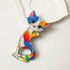 Handheld Bottle Opener Cat Fridge Magnet, Vintage Cartoon Kitten Decorative Opening Tool Magnetic for Home Bars and Kitchen Office Magnet