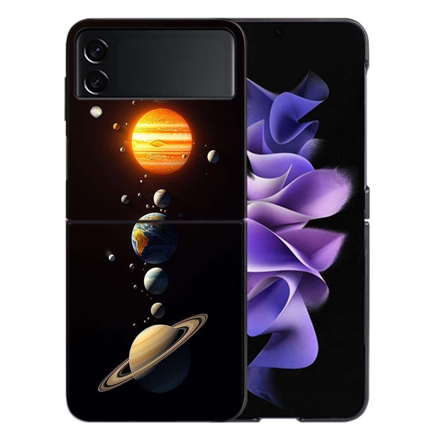 Cosmic Galaxy Phone Case For Samsung Z Flip 6 7 5G Galaxy Z Flip 5 4 3 5G Cases Shockproof Hard Cover TPU