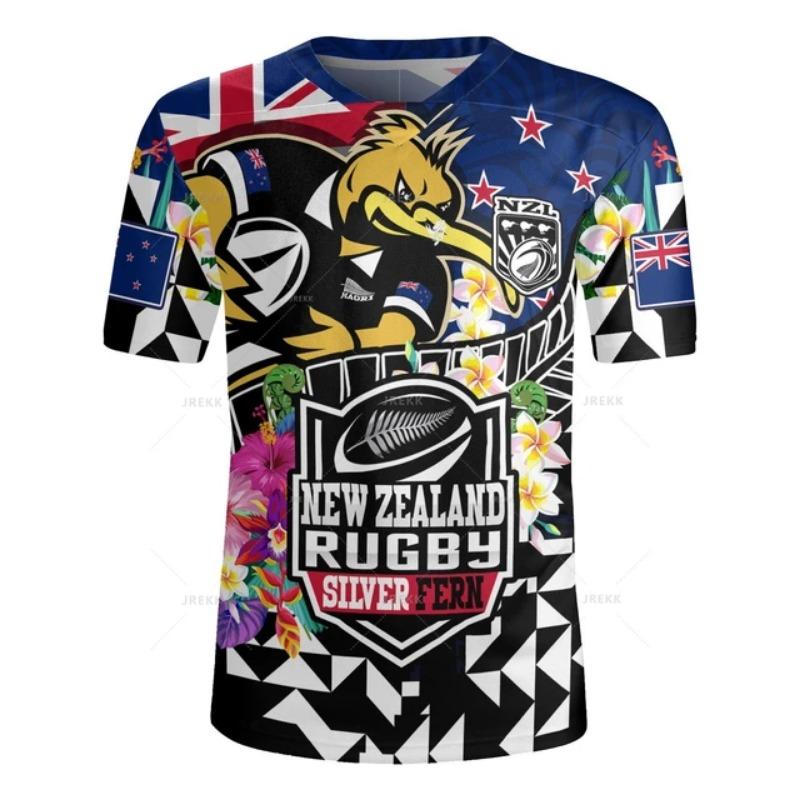 2025 Summer Men's New Zealand Maori Tribe Pattern Round Neck Short Sleeve Comfortable and Breathable Men's Sports and Leisure Top
