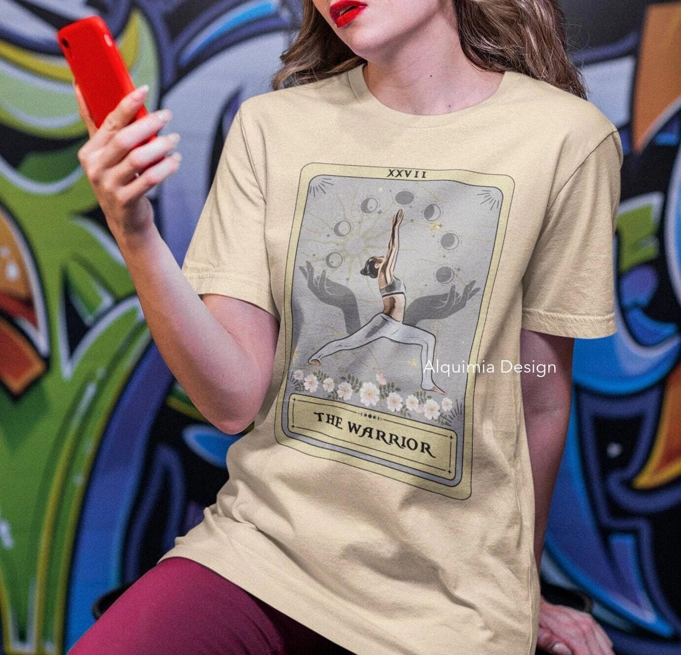 The Warrior Tarot Card Shirt, Yoga Pose S