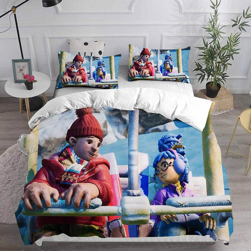 Game Takes Two Cartoon Printed Bedding Sets Comforter Quilt Bed Cover Duvet Cover Pillow Case 2-3 Pieces Sets Kids Adult Size