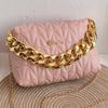 Quilted Lightweight Crossbody Bag For Women - Adjustable Strap Secure Zipper Sleek Chain Detail Anime-Inspired