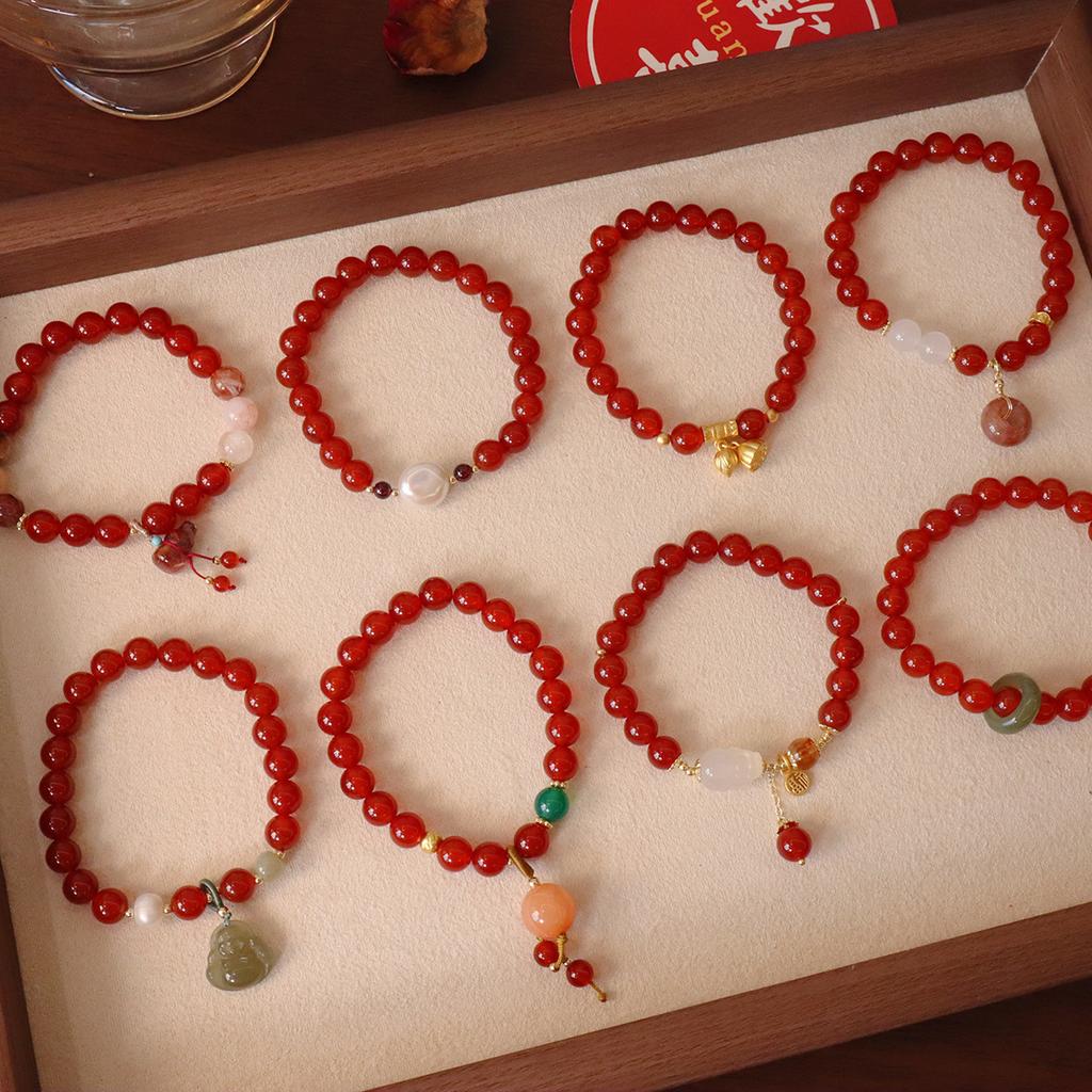 Original Design Natural Agate Bracelet Fashion Women Daily Jewelry Lucky Gift