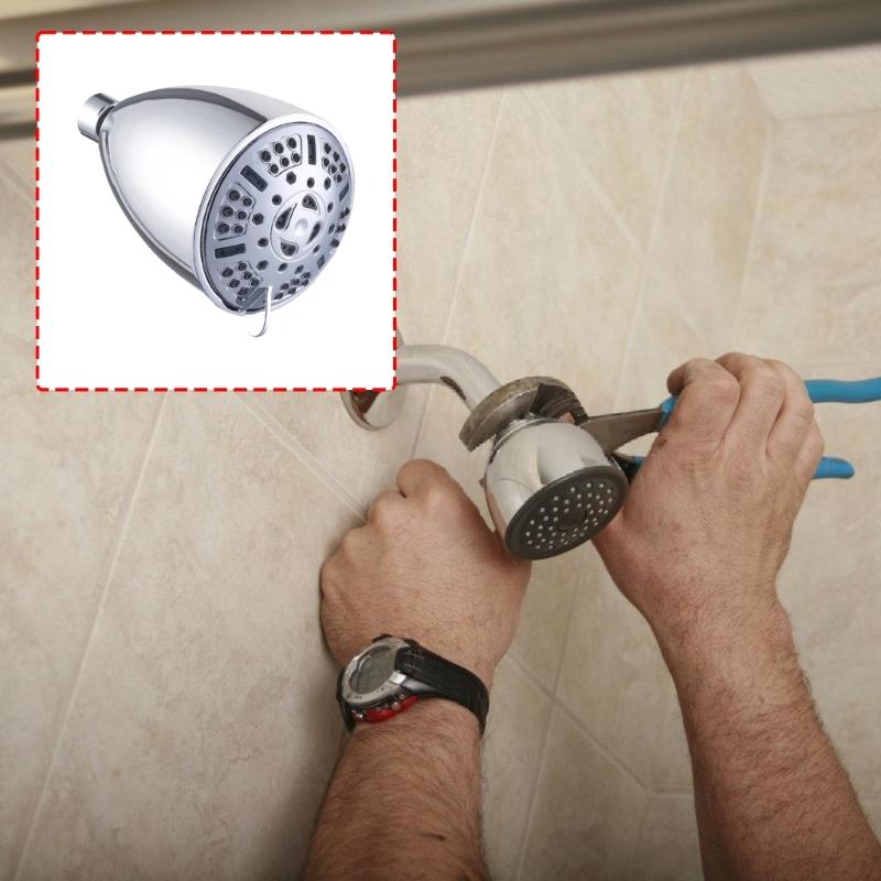 High Pressure Shower Filter Purifying Showerhead Bathroom Replacement Showerhead Water Softener Remove Chlorine