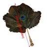 Danshandfans in Chinese Stijl Draagbare Cosplay Props Waaijer Struisvogelveer Waaijer Dames Dans Props