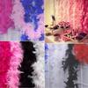DIY Black White Feather Boa 2Yards Fluffy Turkey Marabou Feather 1920S Shawl/Scarf 38g Plumas forWedding Party Christmas Decoration