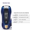 For Porsche Cayenne Mancan Panamera 911 718 Boxster Cayman Taycan 2010-2024 Car Key Paint Case Bordeaux Red Shell Replacement