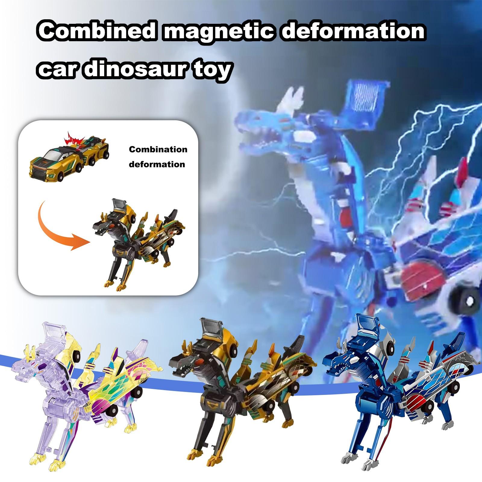 

Magical Car Combined Magnetic Absorption Transformation Children s Day Gift Toy Car One Size