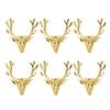 6 Pieces Hollow Out Deer for Head Napkin Rings Christmas Decoration Table Settin