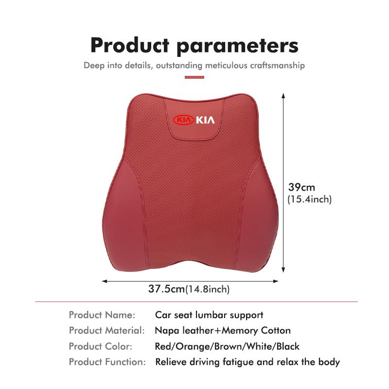 For KIA Car Neck Cushion Lumbar Support Pillow Waist Cushion Sorento Stinger Soul Spectra Niro Cadenza Sephia