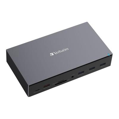 Stacja Dokująca Verbatim USB-C Pro CDS-17 3xHDMI 2xDP RJ-45 5xUSB 2xUSB-C SD microSD DC Audio