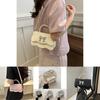 Fashionable Pu Leather Handbag Trendy Street Style Small Square Bag For Daily Use