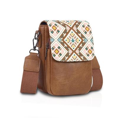 Bolso bandolera de mujer moderno y de estilo bohemio retro, bolso ligero y portátil para el teléfono y bolso de un solo hombro.