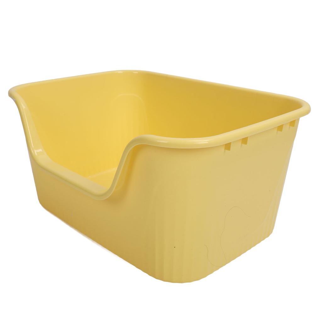 Large Cat Litter Box High Sides Anti Splashing Easy To Clean Simple Look Open Cat Litter Box for
