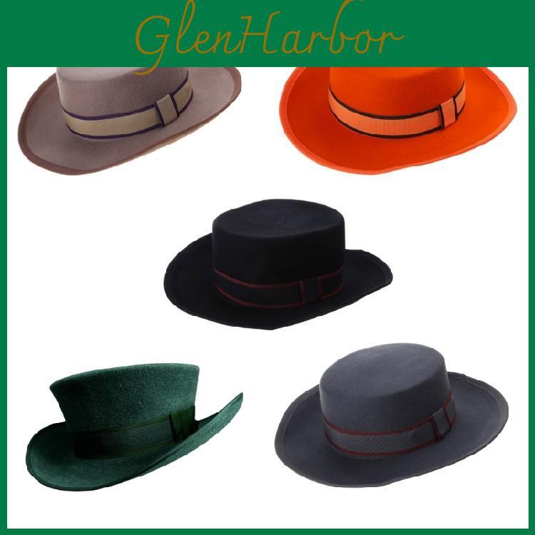 Cappello a Cilindro Fedora di Lana Cappello da Gentiluomo Regalo per Fidanzato Cappello a Cilindro a Tesa Corta