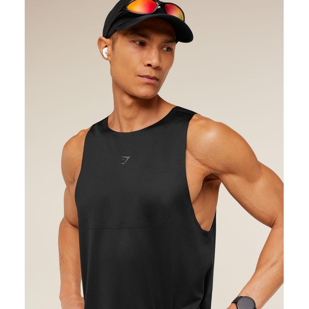 Gymshark Running Elite Tank Black A3b2r Bb2j
