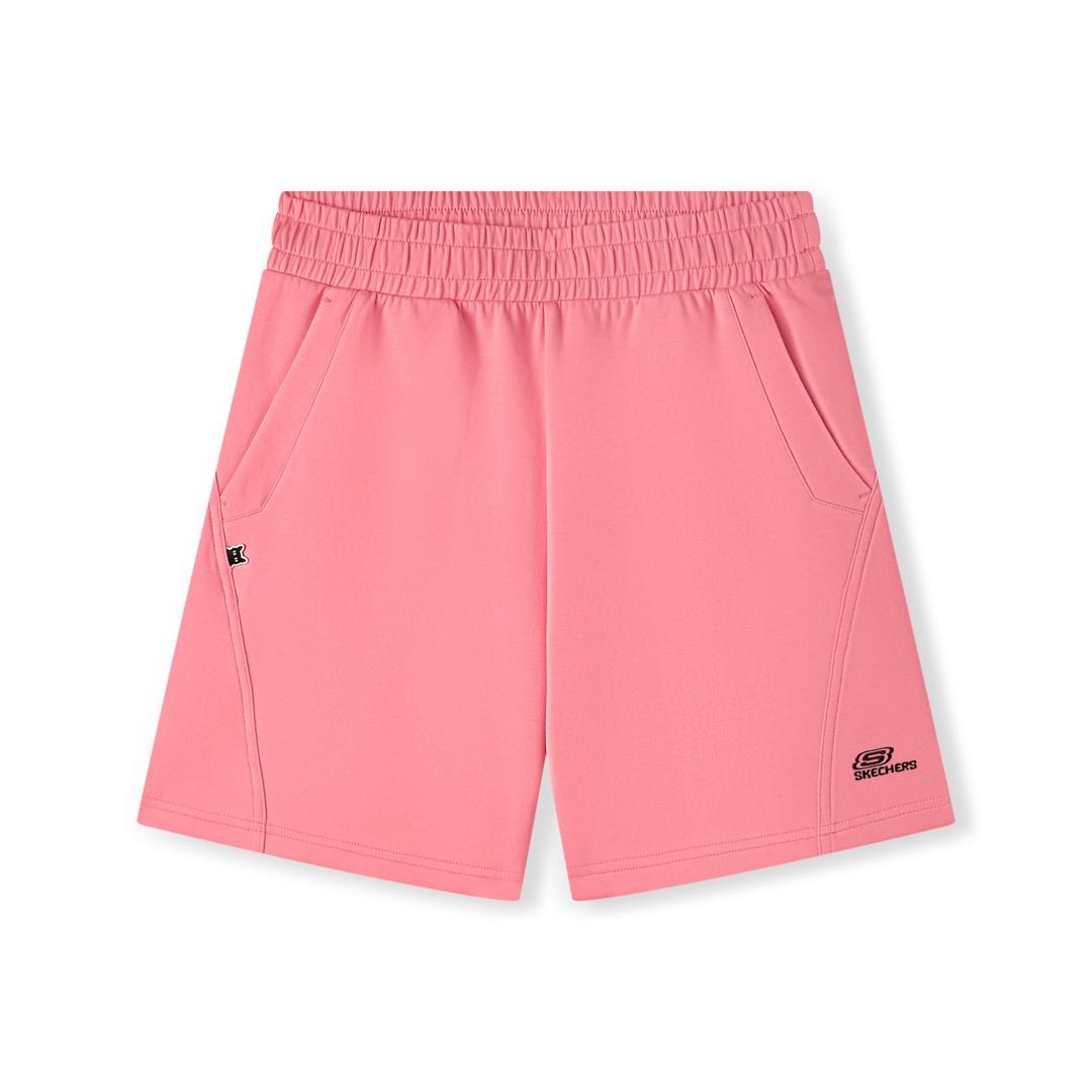 Skechers Knit Elastic Waist Mid-Rise Casual Shorts Women shorts L226W021-069V S