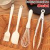 4 st/set Slitstarkt Värmetåligt Köksredskapsset Non-Stick Rissoppsked Bakskrapa Spatel Skedset Matlagningsverktyg