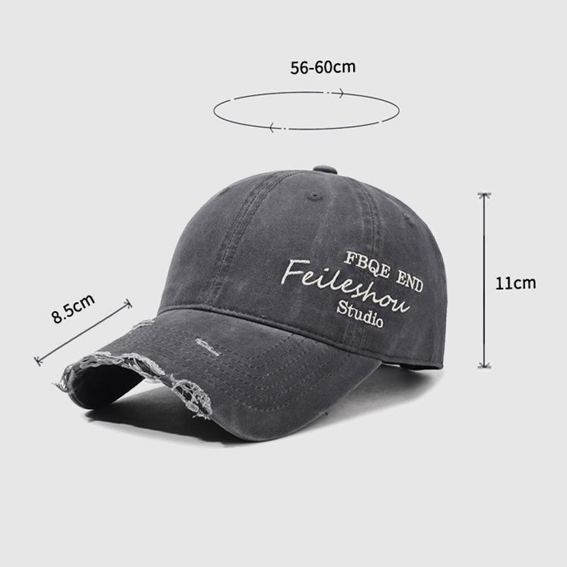 Side Letter Embroidered Holes Baseball Cap Men Women Sun Hat