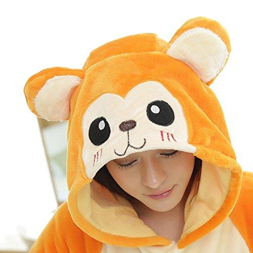 Dorawithme Affen Kigurumi Pyjama, Loungewear, Tier Cosplay Kostüm, Party Outfit, Unisex (Größe S (150cm-160cm))