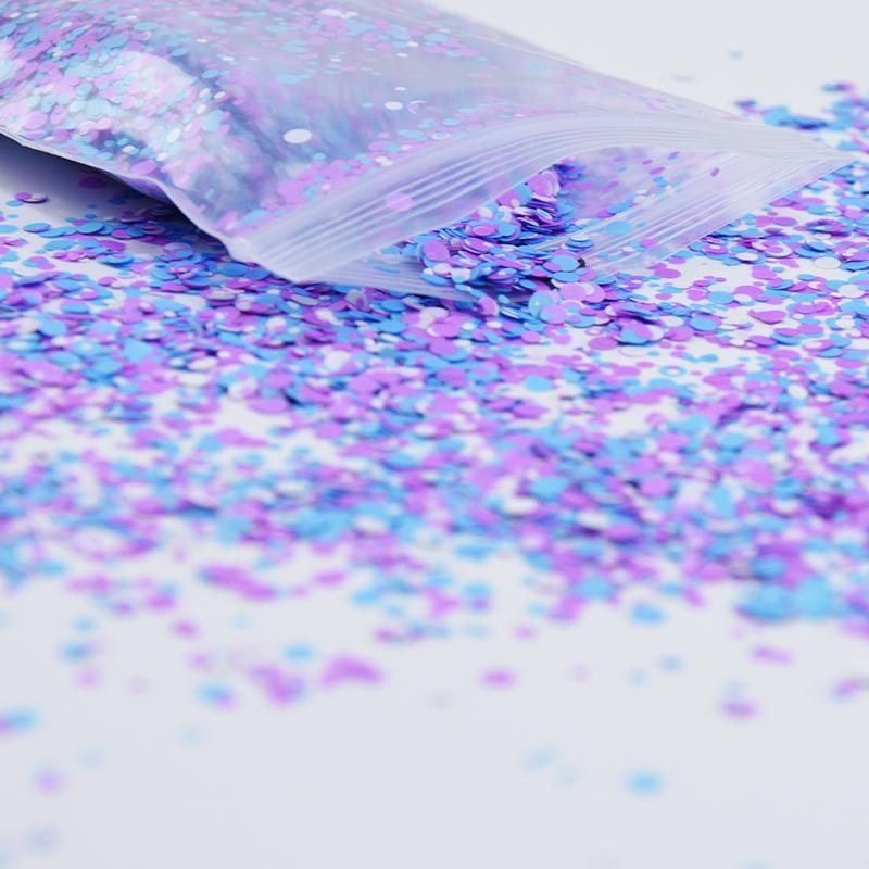 50g X 1bag Nail Round Flake Sparkly 12-Design Ultra-thin Chunky Dazzling Multi-Color Colorful Flakes DIY Nail Tip Art Decoration